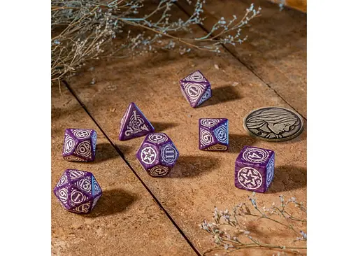 Набор кубиков The Witcher Dice Set. Yennefer - Lilac and Gooseberries , 7 шт. (SWYE03) - фото 3