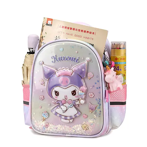 Рюкзак Kuromi, твердий корпус, 2 відділення, 2 бокові кишені, 1 внутрішня, C71647 (В асортименті) - фото 5