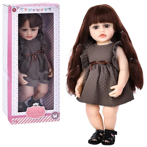 Кукла 6783 с длинными волосами для причесок, в стильной одежде, 52 см в красивой коробке
