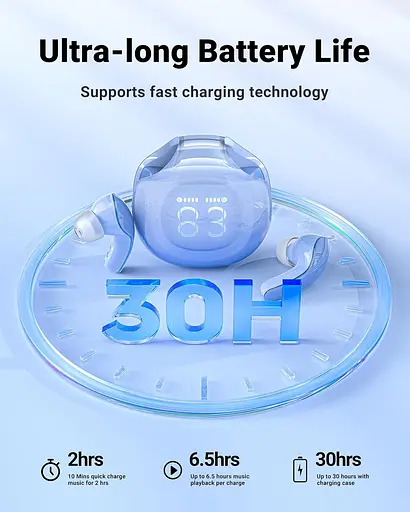 Навушники TWS Acefast T9 glacier blue - фото 3