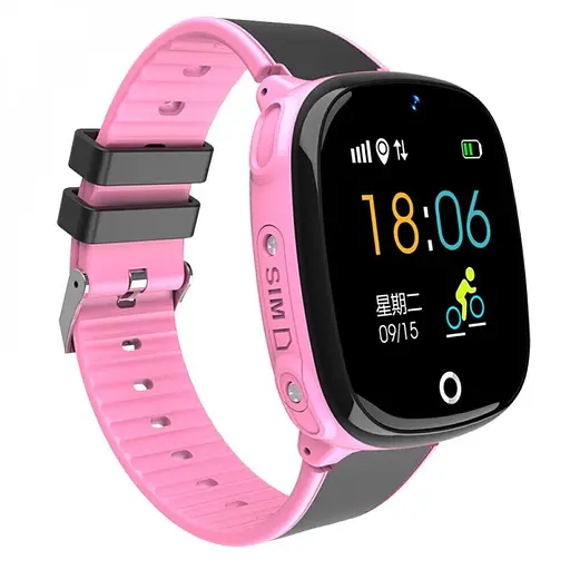 Подарунковий дитячий смарт-годинник Lemfo HW11 Aqua Plus з камерою і GPS-відстеженням Рожевий - фото 2