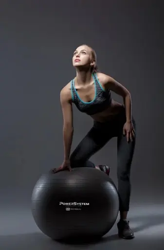 М'яч для фітнесу (фітбол) Power System PS-4012 Ø65 cm PRO Gymball Black (4012BK-0) - фото 3