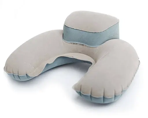 Подушка для путешествий Inflex надувная с подголовником Серый (954-02gry)