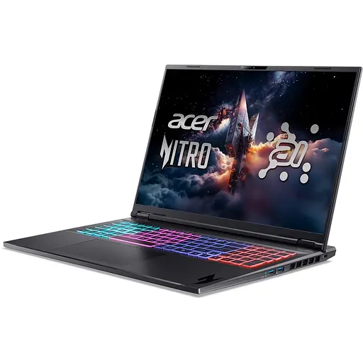 Ігровий ноутбук ACER Nitro 18 AI AN18-61 (NH.QY7EX.005), AMD Ryzen AI 7350 (до 5 ГГц), 16-дюймовий WUXGA-дисплей, 32 ГБ, SSD на 1 ТБ, NVIDIA GeForce RTX 50 - фото 4