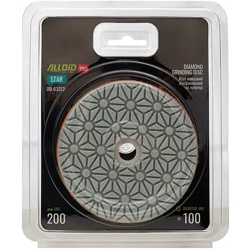 Круг алмазний Alloid Building Tools Star шліфувальний на липучці 100 мм зерно 200 (DD-63372) - фото 4