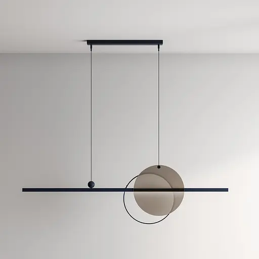 Підвісний стельовий світильник Babich Studio Mid G-1500 Black (RAL 9005) - фото 1