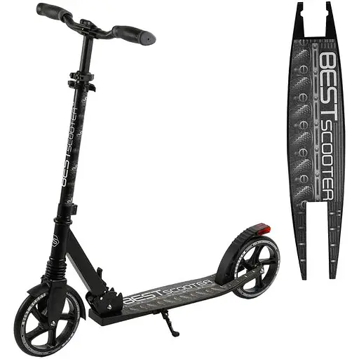 Самокат Best Scooter 80-98.5х57х14см Черно-белый 000255886