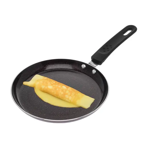 Сковорода для блинов Ø 20 см с антипригарным покрытием «Красный мрамор», A-plus Черный 87280 - фото 2