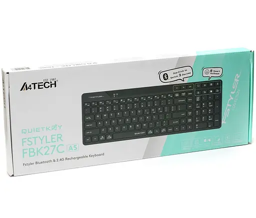 Клавіатура A4Tech Fstyler FBK27C AS Wireless Black (FBK27C AS (Black)) - фото 5
