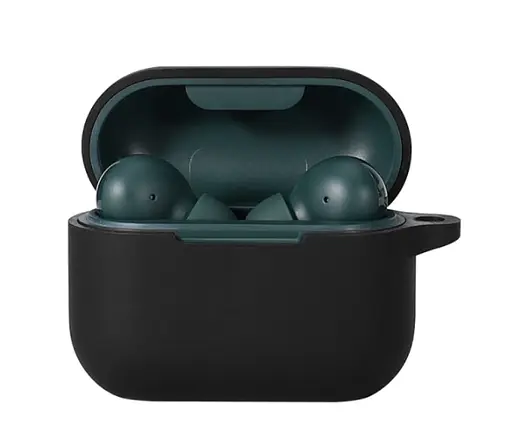 Чохол-накладка DK Silicone Candy Friendly з карабіном для Xiaomi QCY T10/T10 Pro/T11 (black) - фото 2