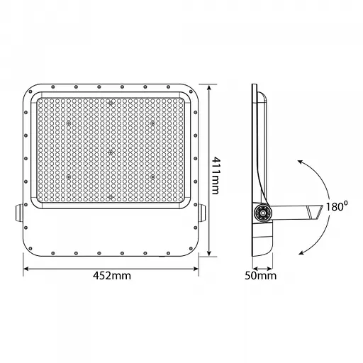 LED прожектор VIDEX PREMIUM F2 400W 5000K 220V - фото 7