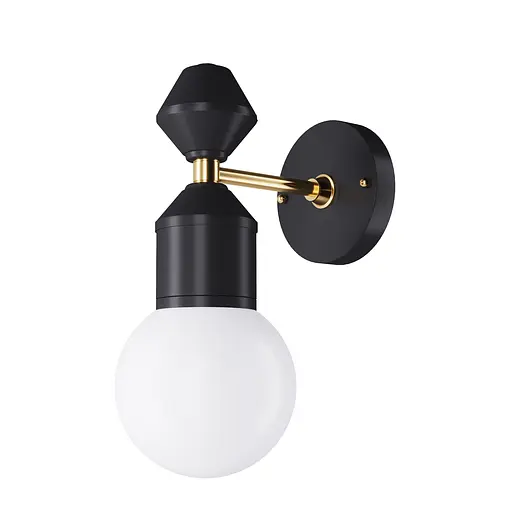 Настінне бра Dome № 2 PikArt арт. 6239 Золотистий/чорний - фото 1