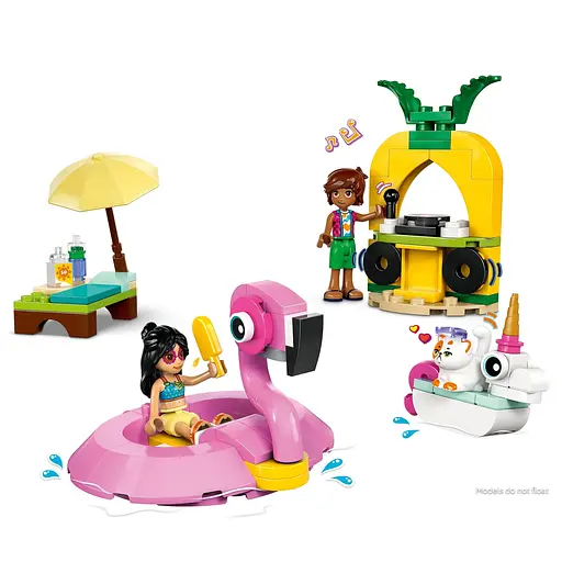 Уценка. Конструктор LEGO Friends Вечеринка единорога и фламинго у бассейна 99 деталей (42658) - фото 7