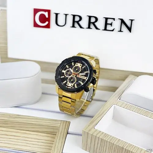 Наручний годинник чоловічий 8336 Gold-Black Curren acs0031456 - фото 3