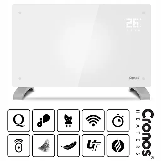 Конвекторний обігрівач Cronos Heaters 2в1 2000W Wi-Fi White - фото 8