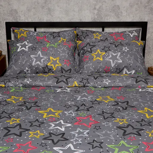 Комплект постельного белья Moon&Star Бязь Gold Люкс Cosmic Party King Size 220x240 наволочки 2х70х70 - фото 3