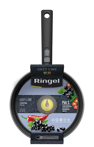 Сковорода Ringel Grey Line 24 см алюминиевая со съемной ручкой (RG-1155-24) - фото 4