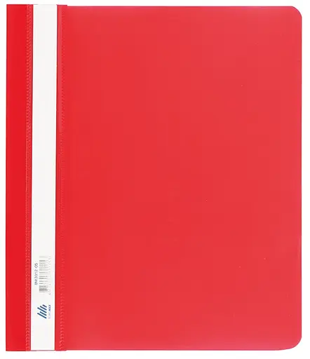 Швидкозшивач пластиковий, А5, PP, червоний, 12 шт.