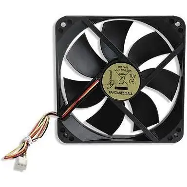 Вентилятор 120 мм Gembird чорний 120х120х25 мм 2000 об/хв 35 дБ 3-pin кульковий підшипник (Fancase3/BALL) - фото 1