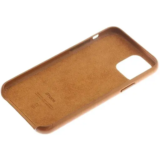 Оригинальный кожаный чехол Apple Leather Case для iPhone 11 Pro Max (6.5") Saddle Brown (MX0D2ZM/A) - фото 5