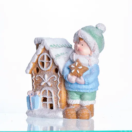 Новорічна декоративна фігурка Yiwu CR-6-3 з підсвічуванням 15 × 8 × 16 см  - фото 2