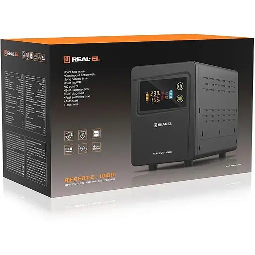 Джерело безпребійного живлення REAL-EL Reserve-1000 (EL122100004) - фото 9
