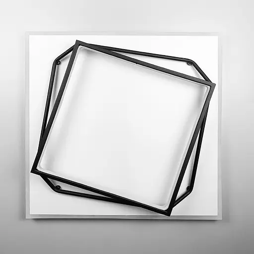 Стельовий світильник Square у чорно-білому каркасі | Арт. S 20-500*500 BK+WT | Line F - фото 8