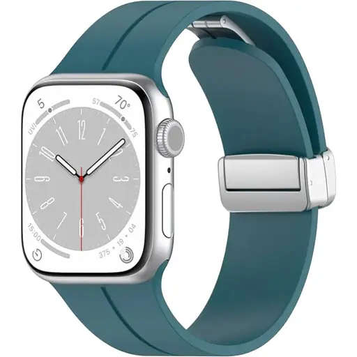 Ремешок DK для Apple Watch 38mm (Series 1 / 2 / 3) Silicone Sport Magnetic (017247) (ocean blue / silver)
