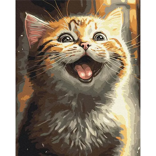 Картина по номерам Вдохновенный котик Марианна Пащук Brushme 40x50 см разноцветная 000277642