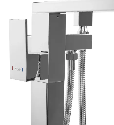 Смеситель для ванны Rea Tery хром напольный REA-B5305 Хром - фото 3