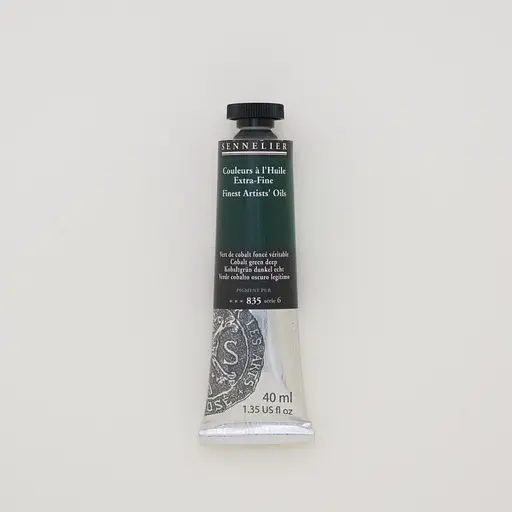 Олійна фарба Sennelier, 40 мл, професійна, S6, Кобальтовий зелений глибокий (Cobalt green deep)