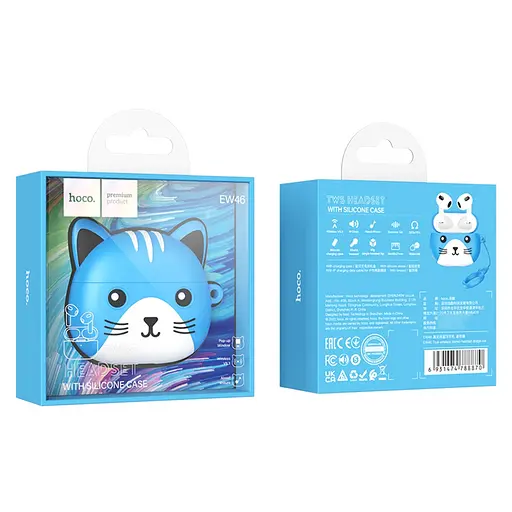 Навушники бездротові Hoco TWS EW46 вкладиші dodge cat - фото 6