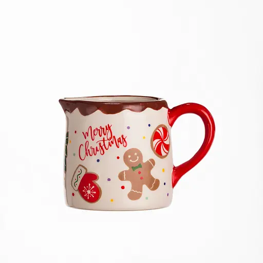 Молочник фарфоровый Yiwu Merry Christmas 350 мл для сливок и молока CR-1-43 