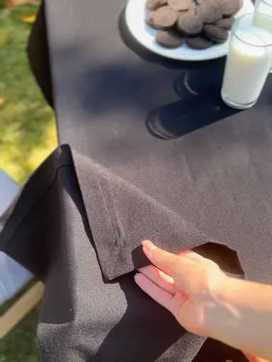 Водоотталкивающая cкатерть Черный однотон 300х140 см (+ 6 салфеток 30х40) - фото 3