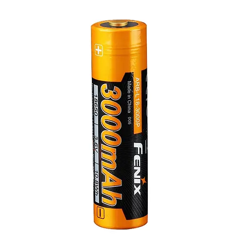 Акумулятор 18650 Fenix 3000mAh Li-ion 3.6V (Чорно-жовтий)