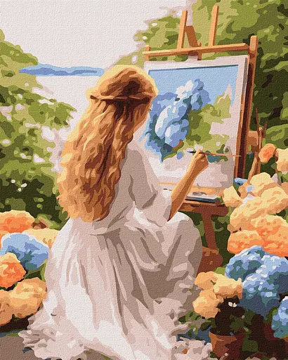 Набір для розпису по номерах Художниця, 40x50 см, КНО8432