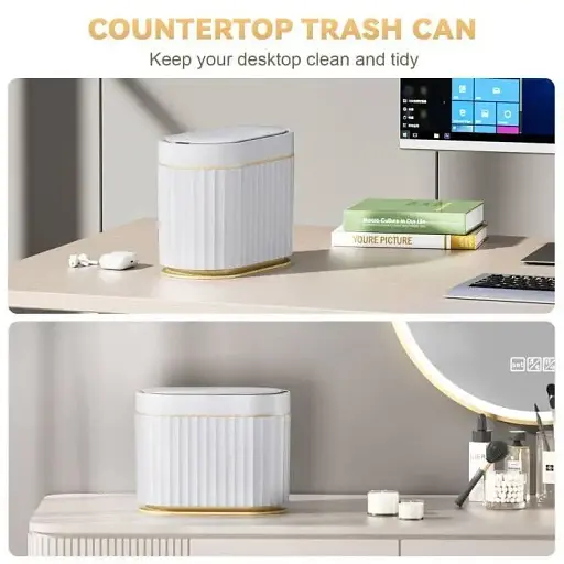 Міні-відро для сміття ELPHECO з кришкою автоматичне для ванної кухні офісу 5 л з датчиком руху - фото 2