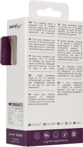 Міні-вібратор Shots Toys Power Bullet 9 см (фіолетовий) - фото 4