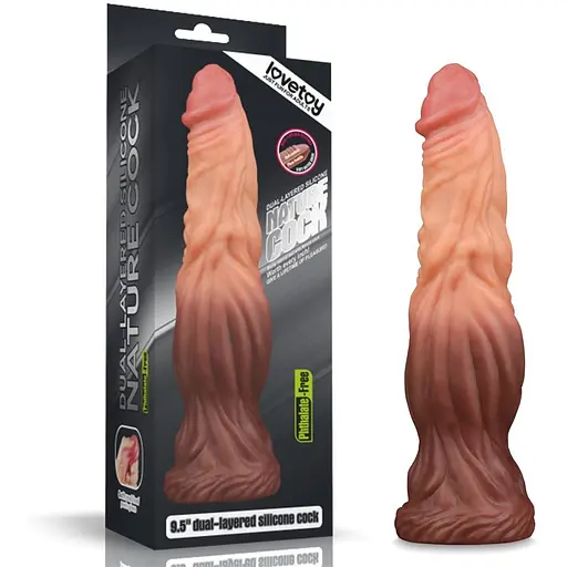 Фалоімітатор Dual-Layered Silicone 9.5" Nature Cock 24.5 см коричневий