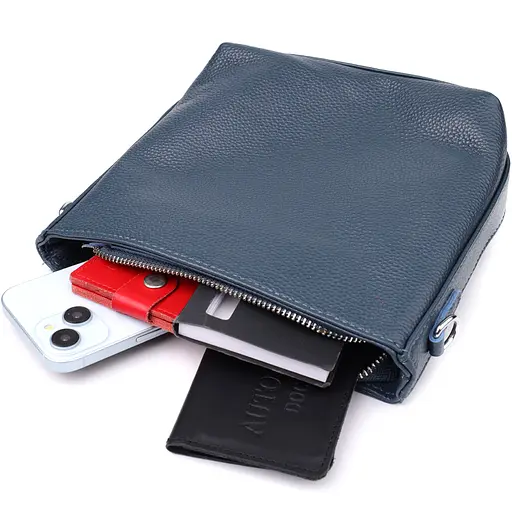 Повседневная женская сумка Vintage на плечо из натуральной кожи 22х17.5х7.5 см sum0027579 - фото 8