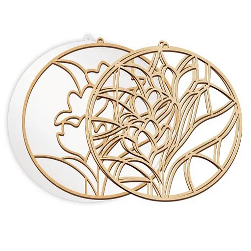 Набор для витражной живописи по номерам "Весенние цветы" FDSGK-06 - фото 2