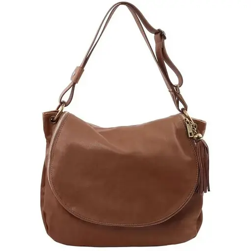 Женская кожаная сумка кросс-боди Tuscany 36х30х15 см sum0028555 - фото 1