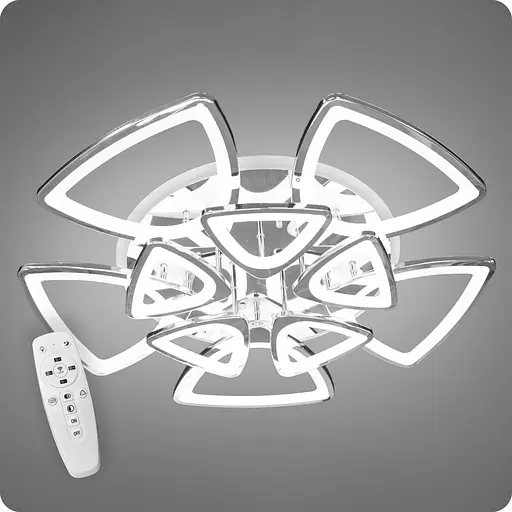 Люстра светодиодная 517 Dlight 3color с пультом 240Вт Хром (01770) - фото 1