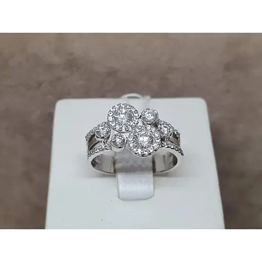 Золоте кільце Гаразд з фіанітами. 3523569Б 17,5 - фото 5