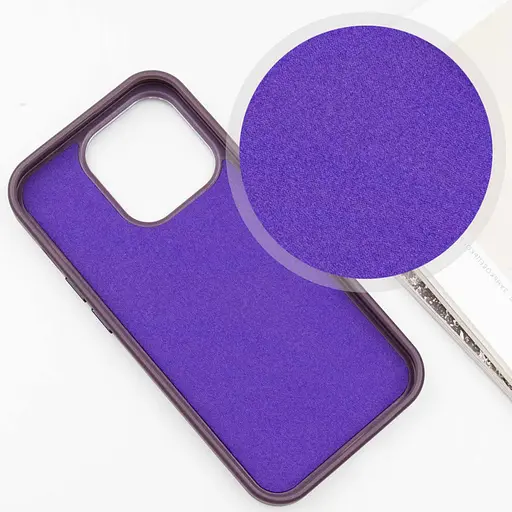 Шкіряний чохол Epik SnapCase with MagSafe для Apple iPhone 16 Pro Max 6.9 Dark Purple - фото 3
