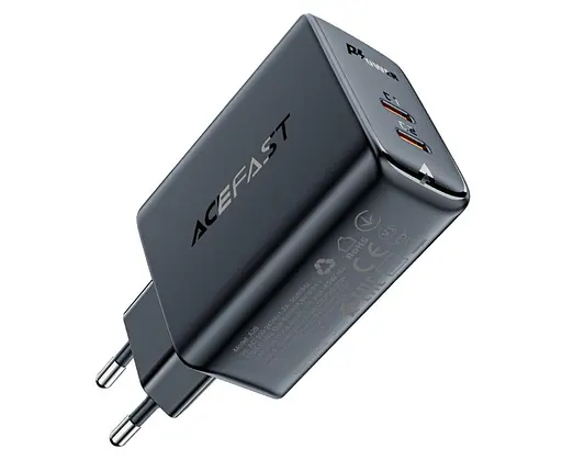Зарядний пристрій 2 порти 50 ват Acefast A29 2 Type-C 3 A 50 W PD QC - фото 2