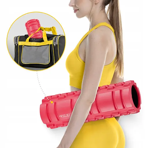 Массажный ролик 4FIZJO 33 x 14 см (валик, роллер) Pink (P-5907739310088) - фото 6