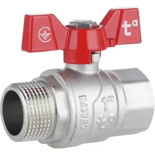 Кран кульовий Thermo Alliance Forte 1" ВЗ прямий, PN40, метелик SF607W25 - фото 1