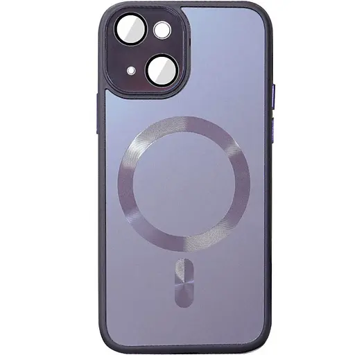 Чохол Epik TPU+Glass Sapphire Midnight with MagSafe для Apple iPhone 14, 6.1 Фіолетовий/Deep Purple - фото 1