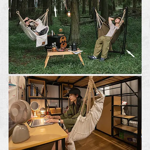 Підвісне туристичне крісло Naturehike NH22DC003 (Бежеве) - фото 4